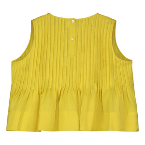 Mandarina - Top plisado | Amarillo