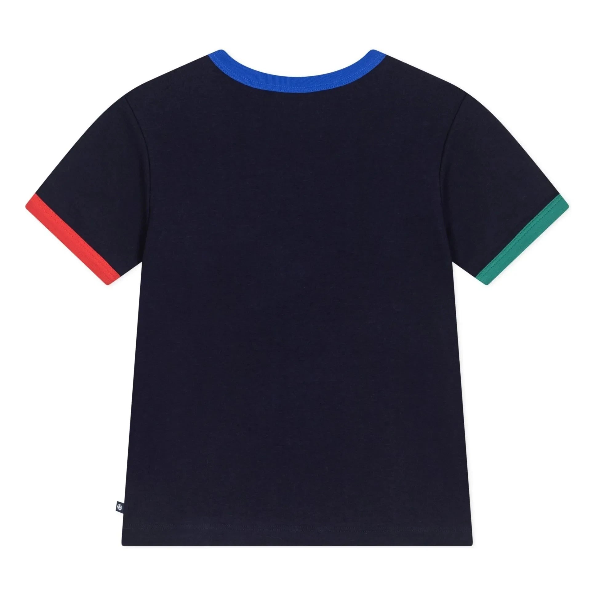 Petit Bateau - Camiseta ancha de bloques de color | Azul marino
