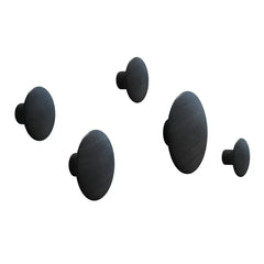 Muuto - Set de 5 Ganchos Dots - Negro