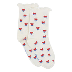 Bonton - Calcetines Mini Corazón | Crudo