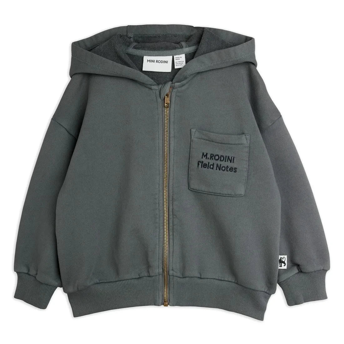 Mini Rodini - M.Rodini Sudadera con cremallera Algodón orgánico | Gris
