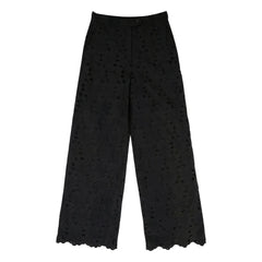 BELLEPIECE - Pantalón de algodón bordado Sicilia | Negro