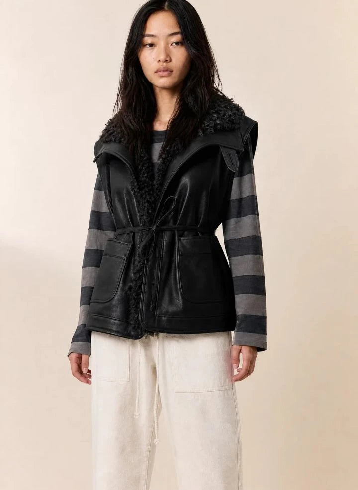 Leon & Harper - Vico Chaqueta sin mangas | Negro