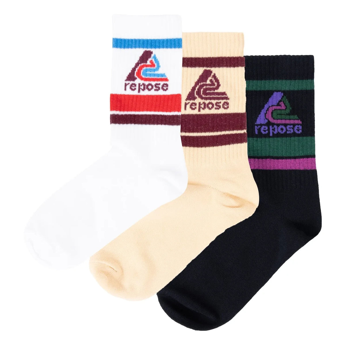 Repose AMS - Set de 3 pares de calcetines Repose | Blanco