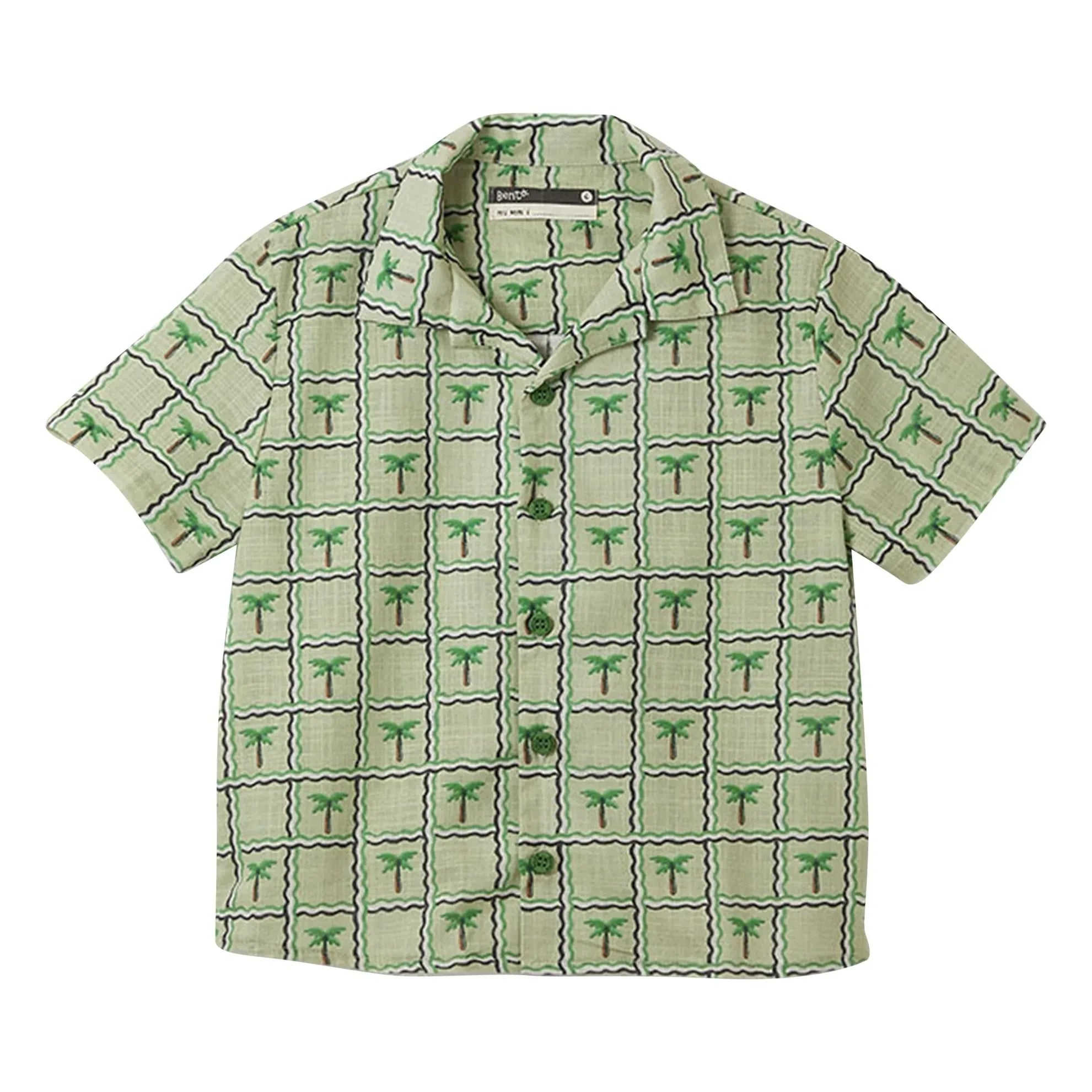 Fabula - Camisa con estampado de palmeras | Verde claro
