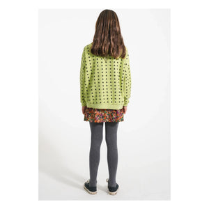 Piupiuchick - Sudadera de estrellas de canalé de algodón orgánico | Verde