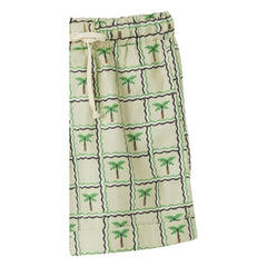 Fabula - Shorts con cordón Palm Tree | Verde claro