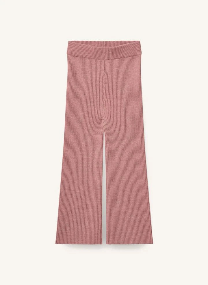 Copenhagen Colors - Pantalón de Lana Merino de Corte Holgado | Rosa Polvo