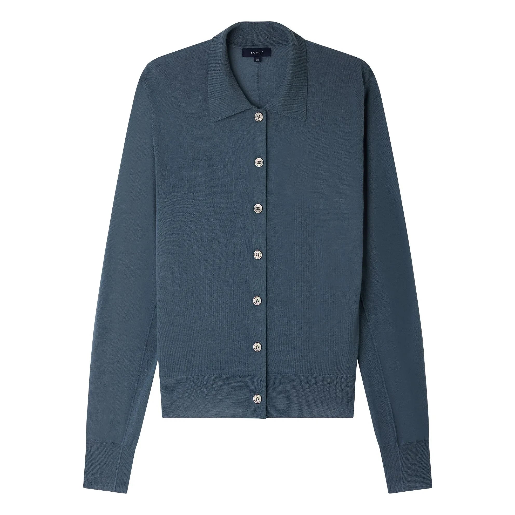 Soeur - Cárdigan Hailey de Lana Merino | Azul