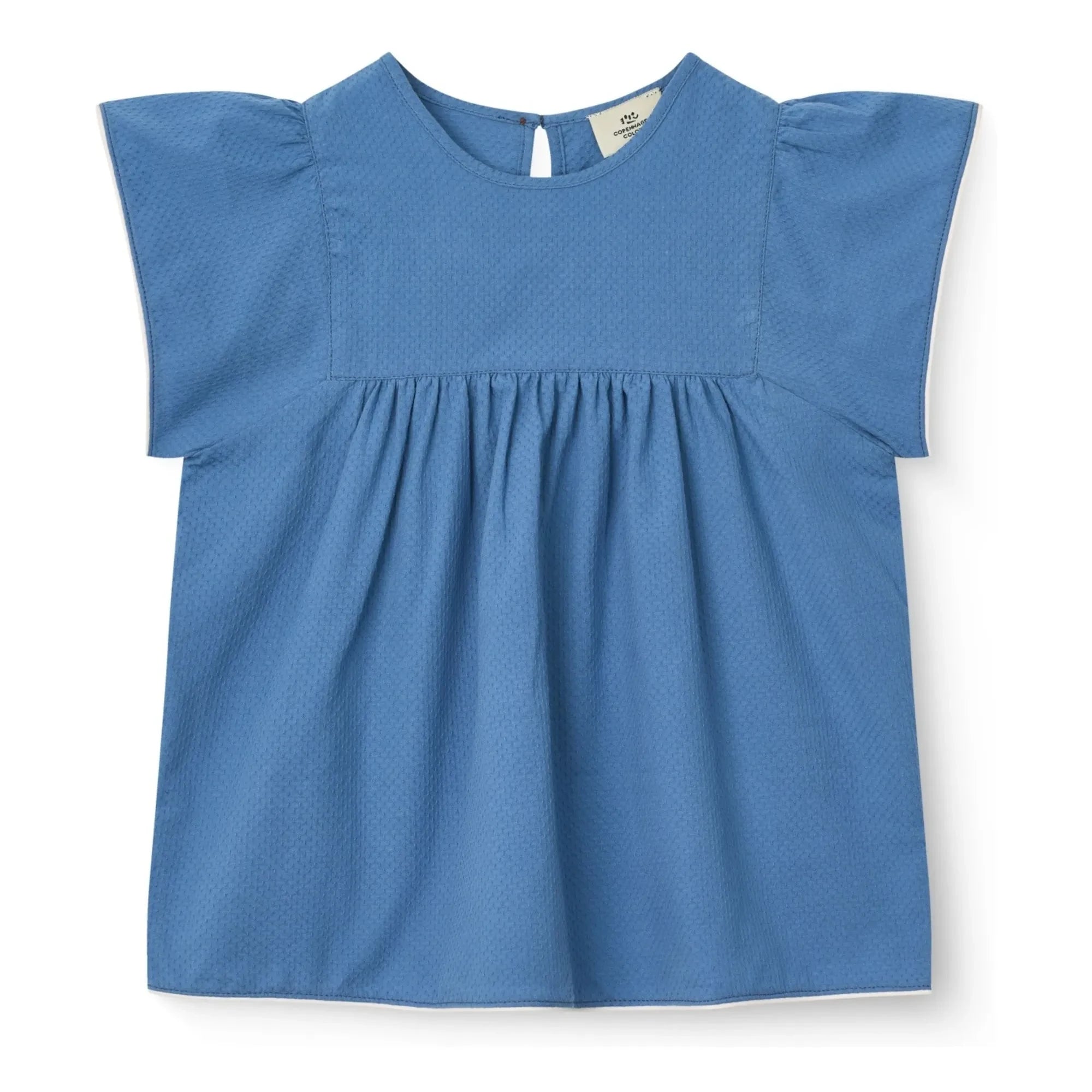 Copenhagen Colors - Blusa con borlas de algodón orgánico | Azul