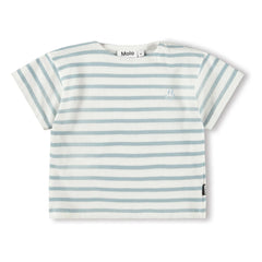 Molo - Camiseta de algodón orgánico a rayas Eivor | Blanco