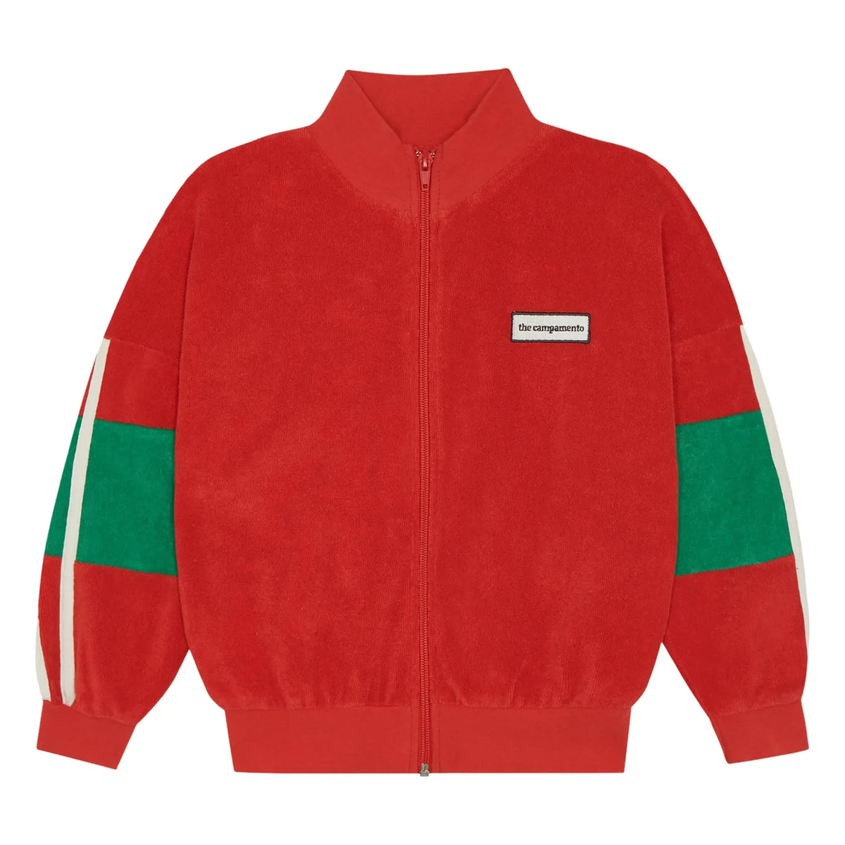 The Campamento - Sudadera con Cremallera y Bloques de Color | Rojo