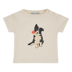 Emile et Ida - Camiseta Perro Algodón Orgánico | Crema