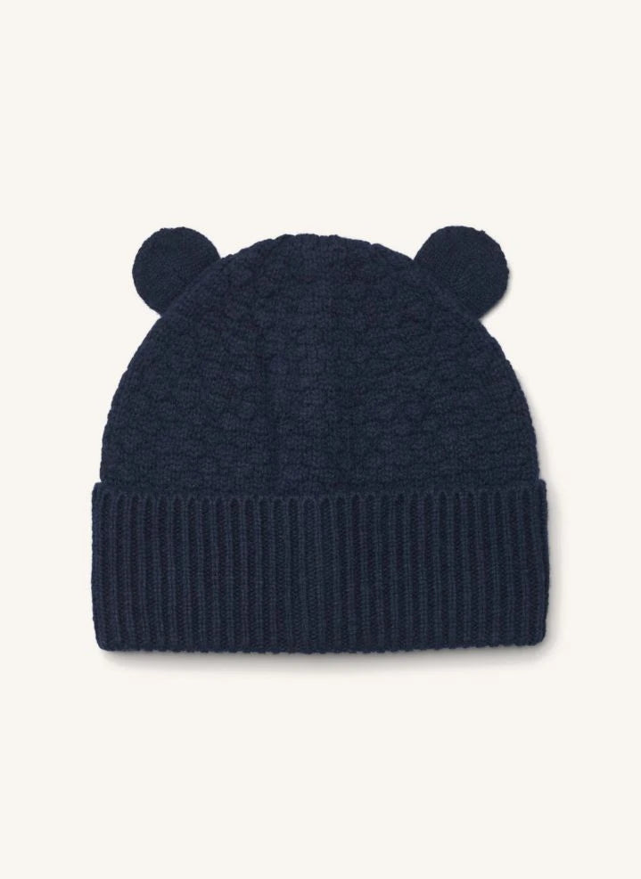 Liewood - Gorro de gato de lana merino Miller | Azul marino