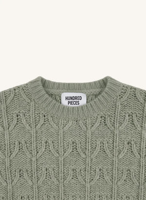 Hundred Pieces - Suéter de Merino Lacy | Verde Agua