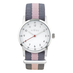 Millow - Reloj Blossom con Correa de Rayas | Rosa Claro
