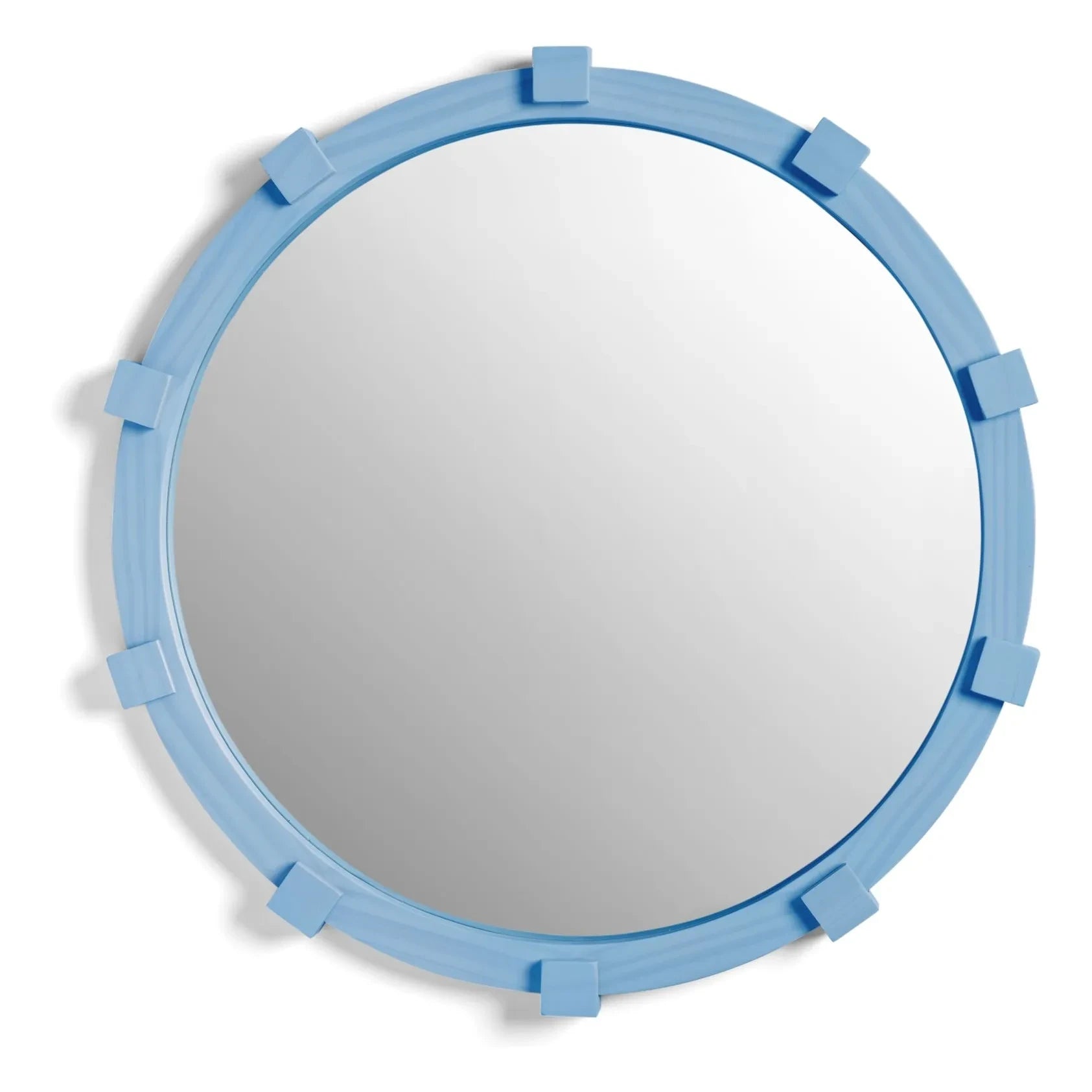 &Klevering - Espejo redondo Chunk | Azul