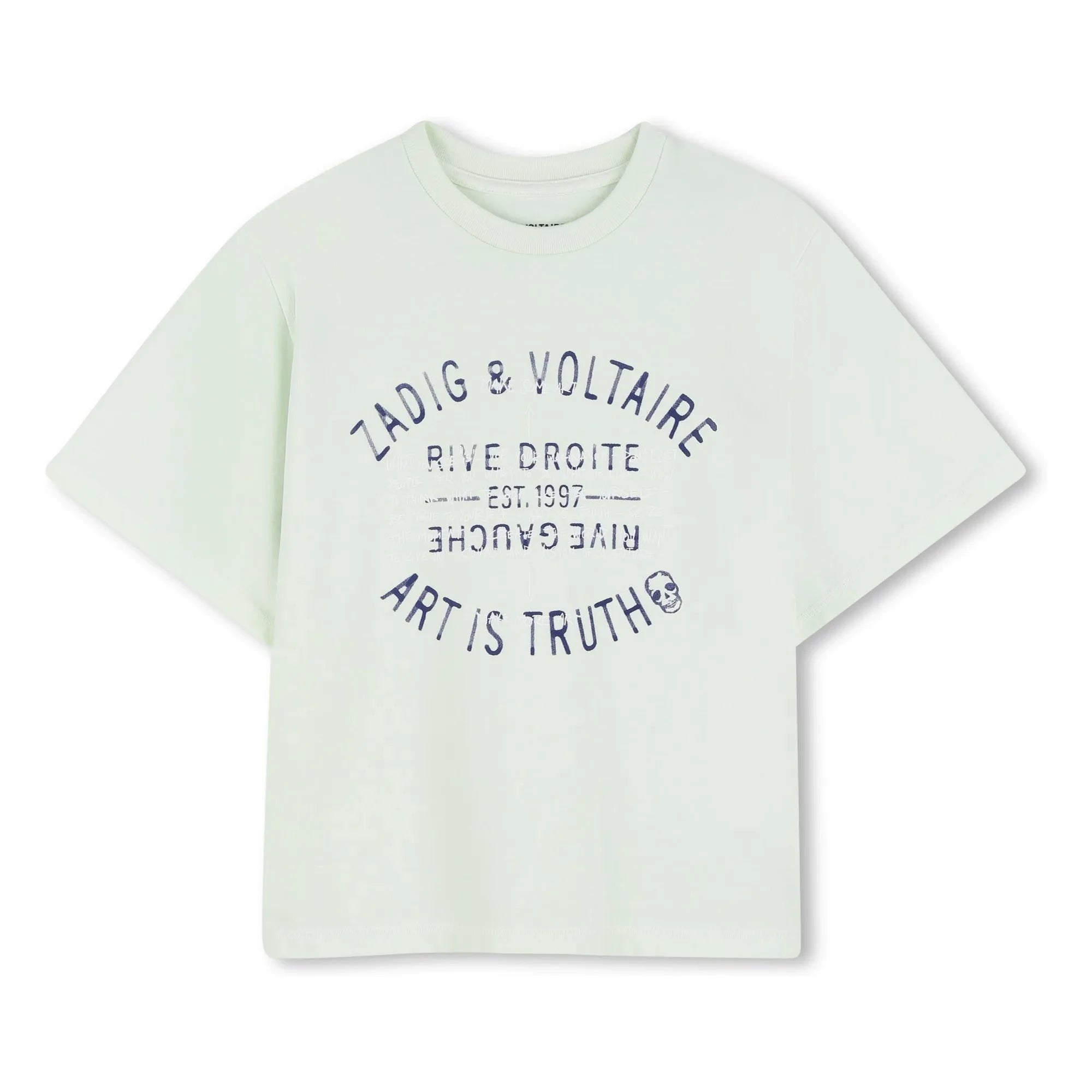Zadig & Voltaire - Art Is Truth Soluk Logolu Tişört | Sol yeşil