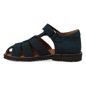 Angulus - Sandalias de pescador de nubuck para niños | Azul marino