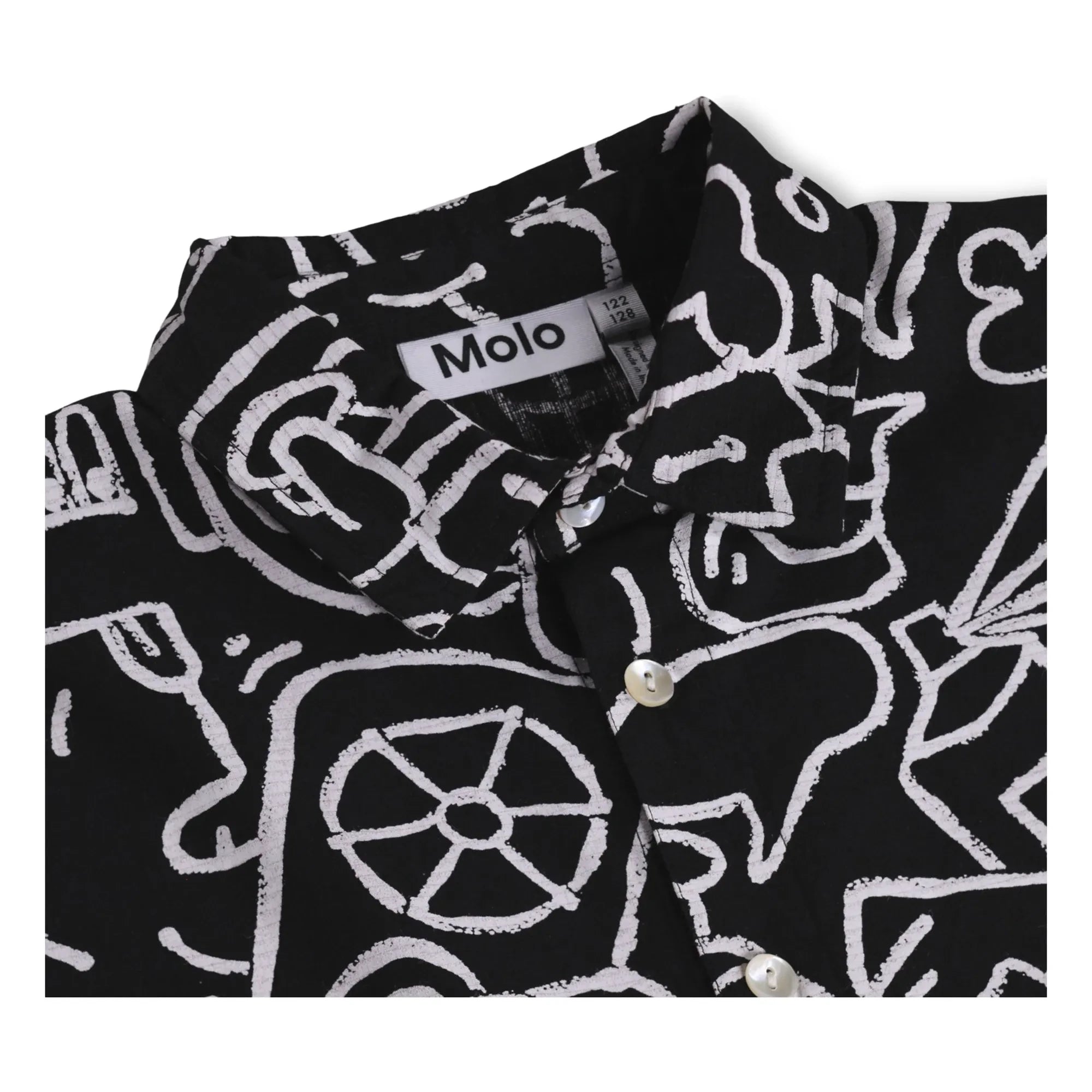 Molo - Richie Doodles camisa de algodón orgánico | Negro