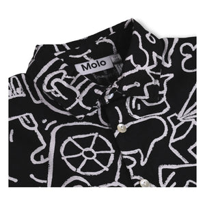 Molo - Richie Doodles camisa de algodón orgánico | Negro
