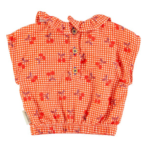 Piupiuchick - Top Vichy Cereza | Naranja