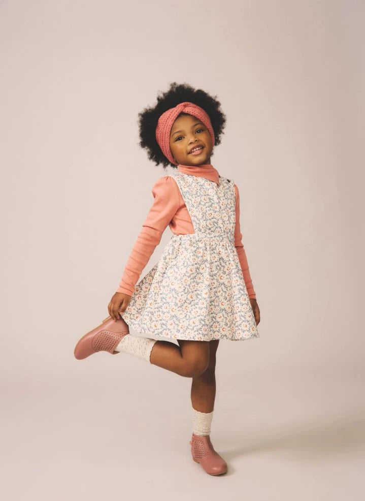 Soor Ploom - Vestido Tippi floral rosa empolvado