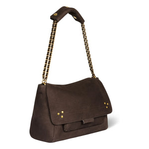 Jérôme Dreyfuss - Bolso Lulu M con Estampado de Cocodrilo Taurillon | Marrón
