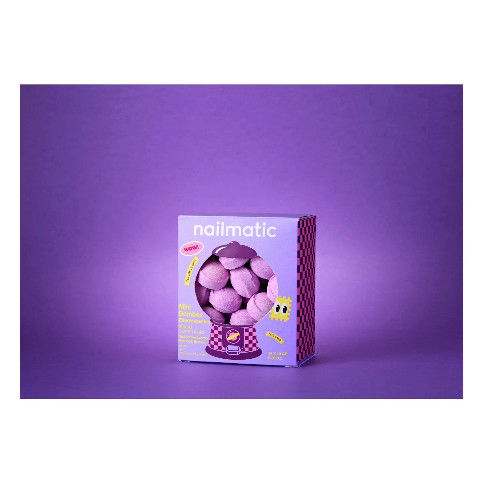 Nailmatic Kids - Mini perlas efervescentes para baño Berry Bloom - set de 14