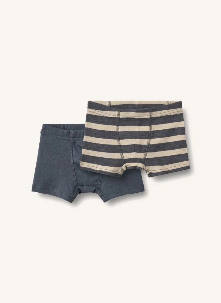 Wheat - Pack de 2 Louis Coton Bio Boxer corto | Gris carbón