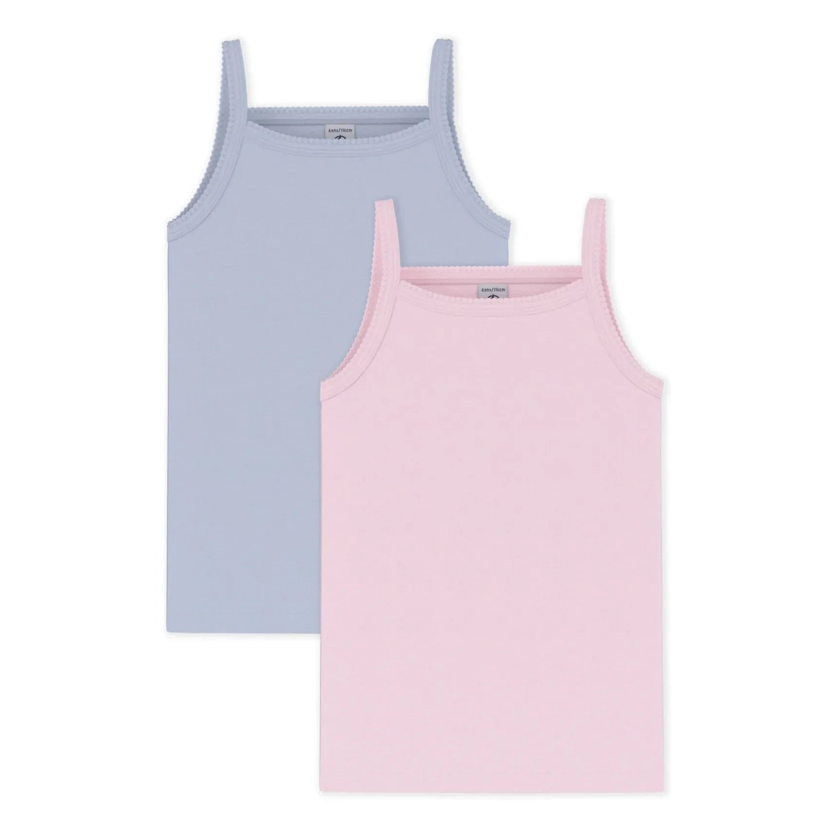 Petit Bateau - Lote 2 tops de tirantes Cocotte | Rosa