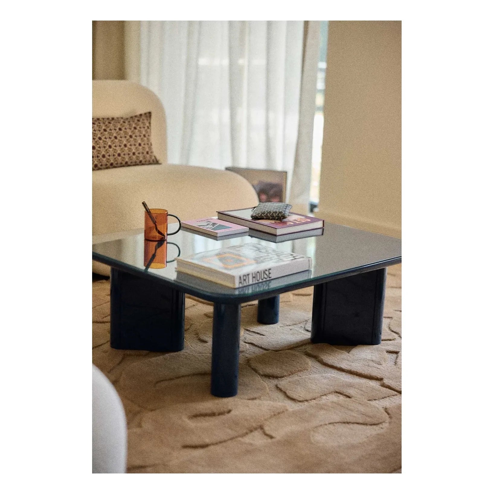 Gabrielle Paris - Mesa de centro de madera lacada Thelma | Azul
