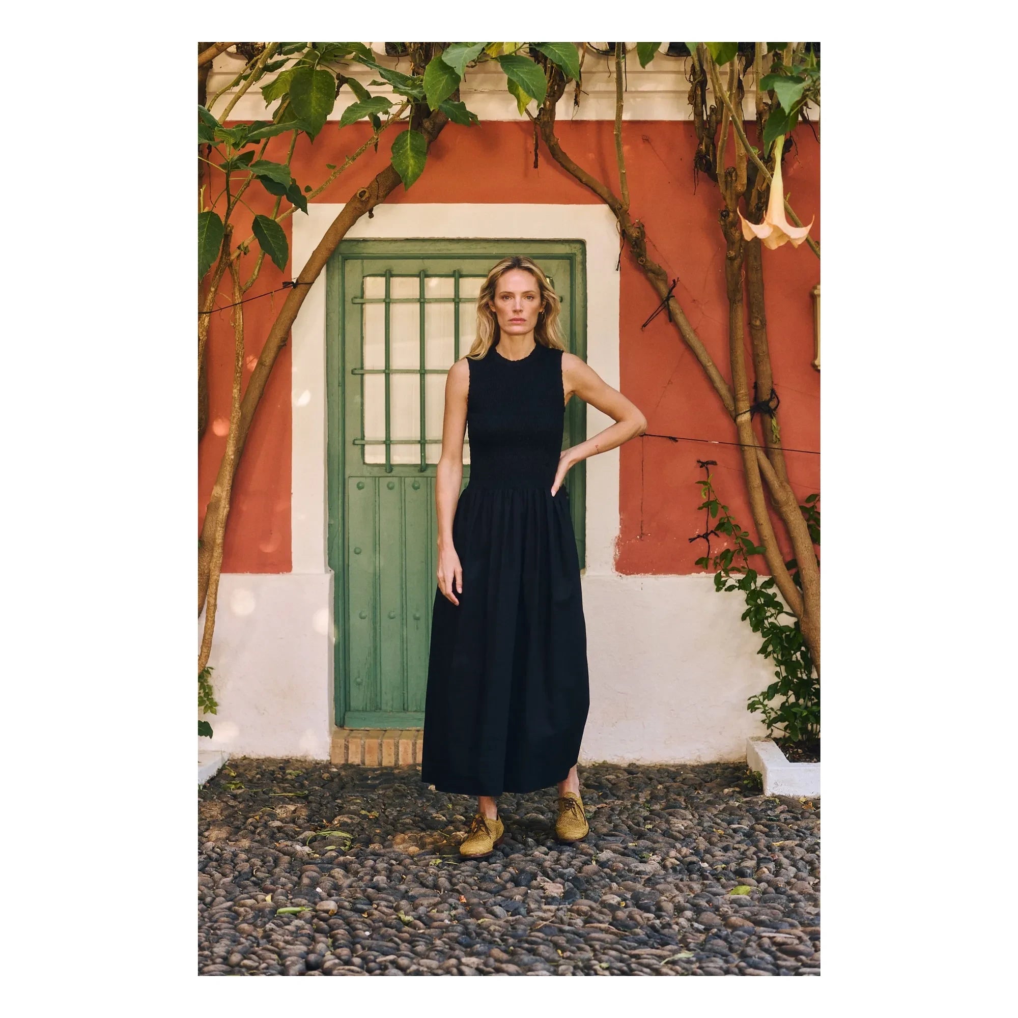 Maria de la Orden - Vestido de algodón Saint Barth | Negro