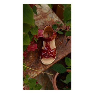 Petit Nord - Sandalias con lazo | Rojo cereza