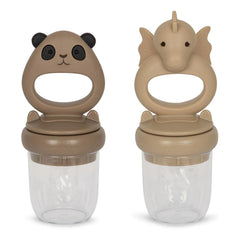 Konges Sløjd - Dragon/Panda emzikler - 2'li Set | Bej