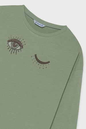 Blusa de manga larga de algodón Mayoral para niños