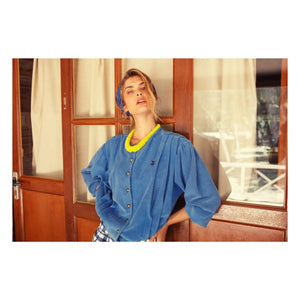 Cárdigan de algodón orgánico Sisters Department - Adelaida | Azul