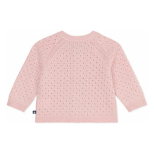 Petit Bateau - Cárdigan de Lana Rosa Pálido