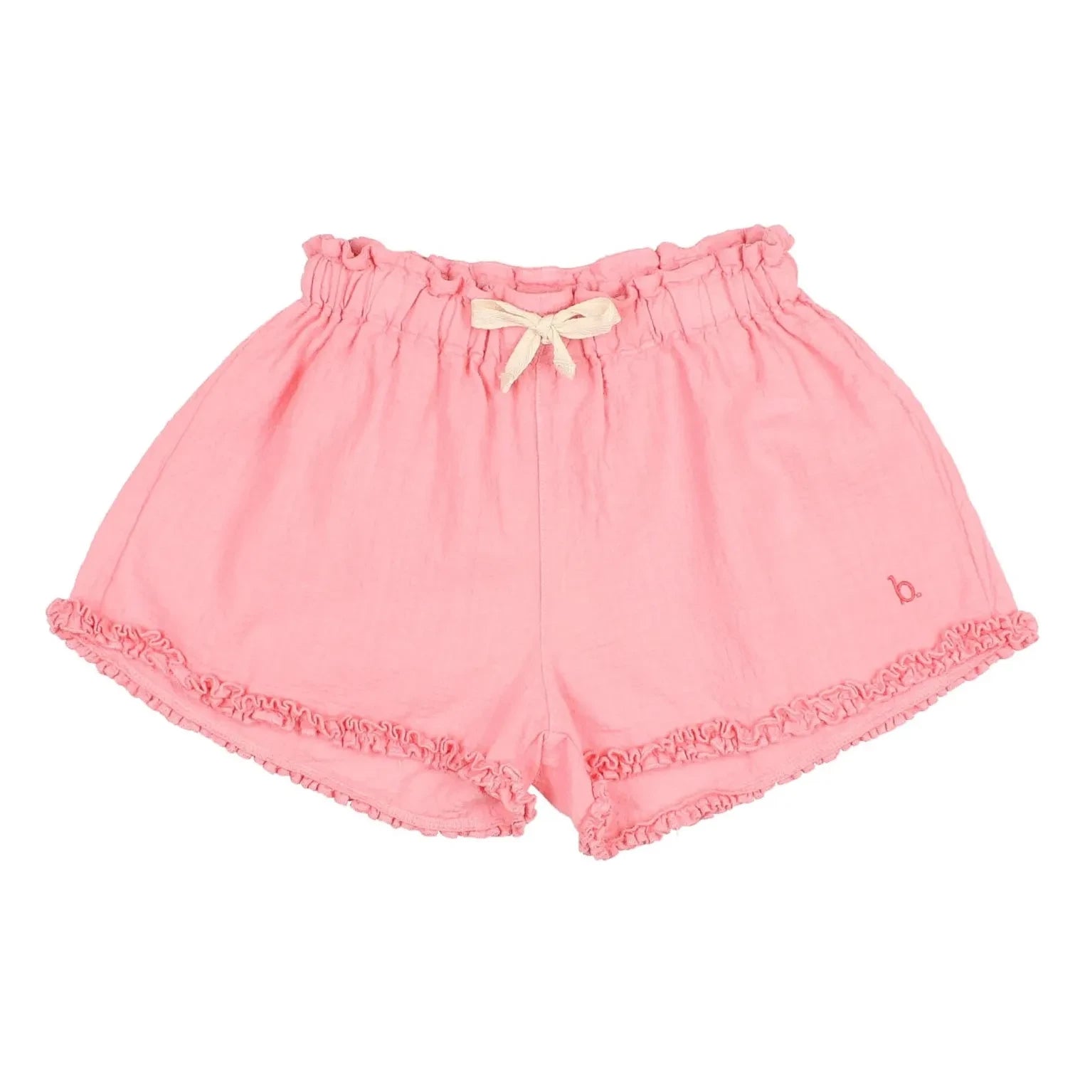 Búho - Pantalones cortos con volantes de algodón orgánico | Rosa