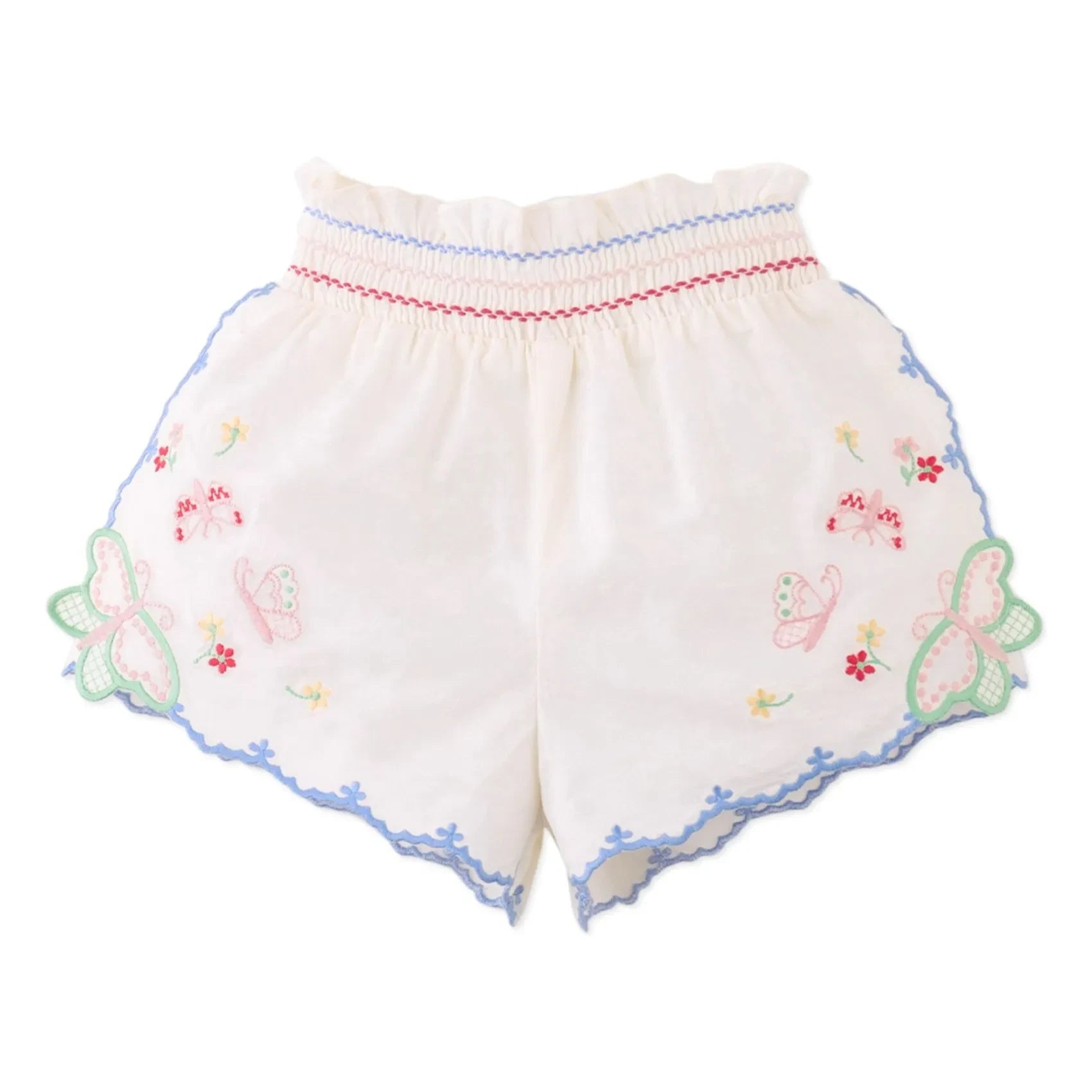 Gingersnaps - Jisoo - Short bordado para bebé | Blanco