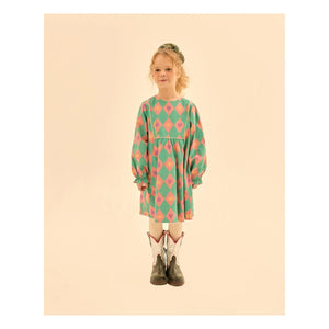 Jelly Mallow - Vestido con motivo de rombos | Turquesa
