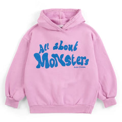 Bobo Choses - All About Monsters Hoodie Organik Pamuk | Pembe