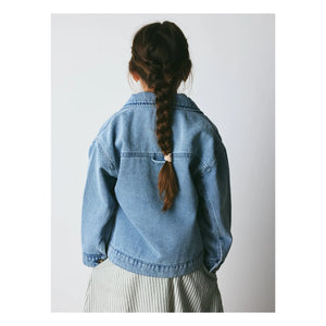 brunobruno nation - Chaqueta de algodón orgánico Denim Lou | Azul claro