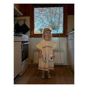 SISSEL EDELBO - Vestido de algodón orgánico Ohio - Colección infantil | Amarillo claro