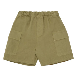 Main Story - Pantalones cortos cargo de algodón orgánico | Verde oliva
