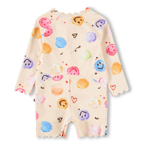 Molo - Traje de Baño Nigella Estampado de Helado Fibras Recicladas | Melocotón