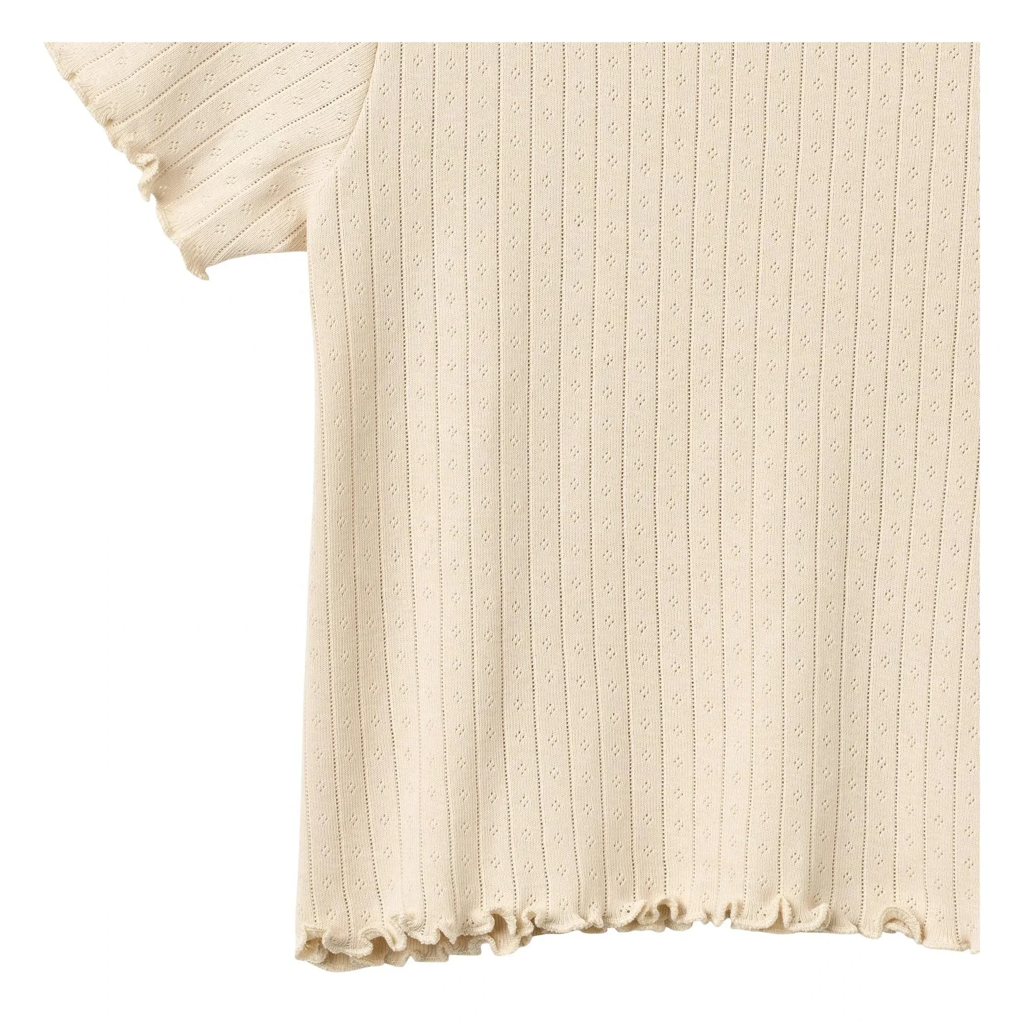 Wheat - Irene Ribbed T-Shirt Organic cotton | Ecru