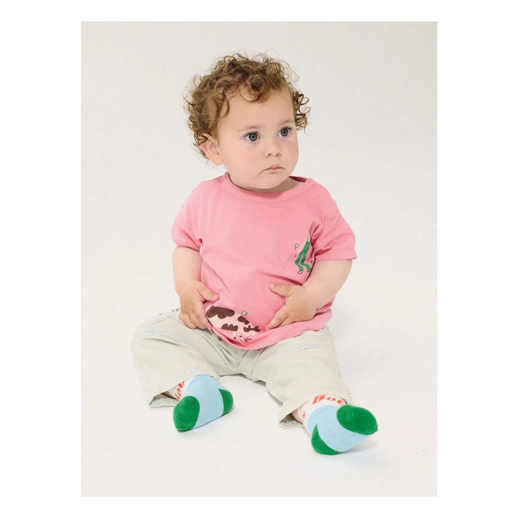 Bobo Choses - Camiseta de granja de algodón orgánico para bebé | Rosa