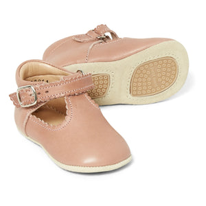 Petit Nord - Sandalia Mary Jane T-Bar Ondulada | Rosa Pastel