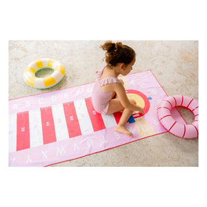 Quut - Toalla de playa de microfibra Phare Cœurs | Rosa